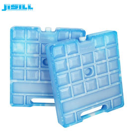 عبوات ثلج مبردة كبيرة قابلة لإعادة الاستخدام من HDPE ، كتلة ثلجية من الجل الأزرق للأغذية بمقبض
