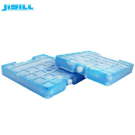 عبوات ثلج مبردة كبيرة قابلة لإعادة الاستخدام من HDPE ، كتلة ثلجية من الجل الأزرق للأغذية بمقبض