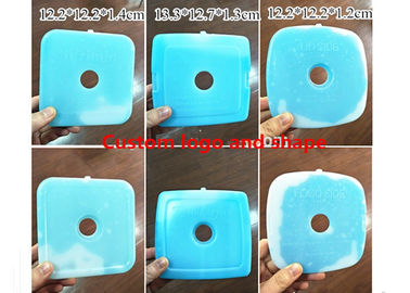 حزم الجليد البلاستيك الصلب الأزرق مخصص للأغذية 12.2 * 12.2 * 1.2 سم